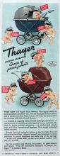 1944 Vintage Thayer Baby Carriage Ad ~ Folding Carriages