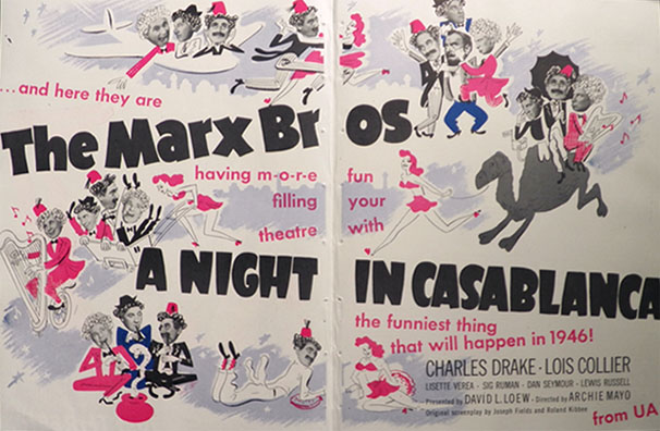 1946 Marx Bros. Movie Trade Ad ~ Night in Casablanca