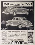 1941 Chevy Fleetline Aerosedan & Sportmaster Ad