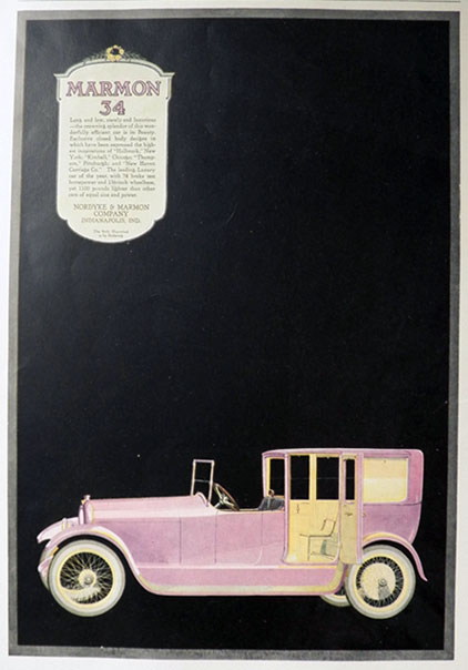 1917 Marmon 34 Car Ad ~ Long and Low