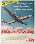 1957 TWA Airlines Lockheed Starliner Jetstream Ad
