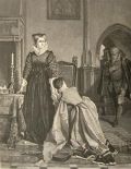 Antique Print ~ Death Warrant of Mary Stuart, Queen of Scots
