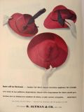 1939 B. Altman Ad ~ Women's Felt Stetson Hat