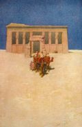 1908 Temple of Hathor, Denderah, Egypt ~ Jules Guerin Print