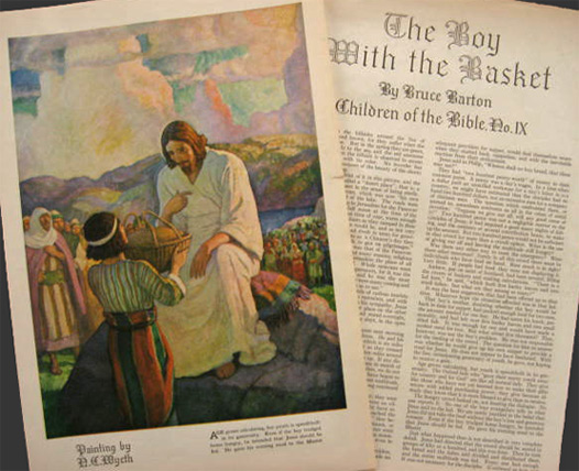 1929 N.C. Wyeth Print & Children's Bible Story