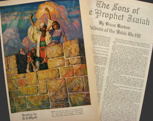 1929 N.C. Wyeth Print & Children's Bible Story