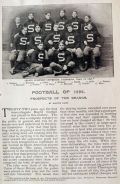 1898 College Football Magazine Article, Stanford, U Michigan Team Photos