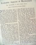 Economic Aspects of Mormonism ~ 1903 Magazine Article