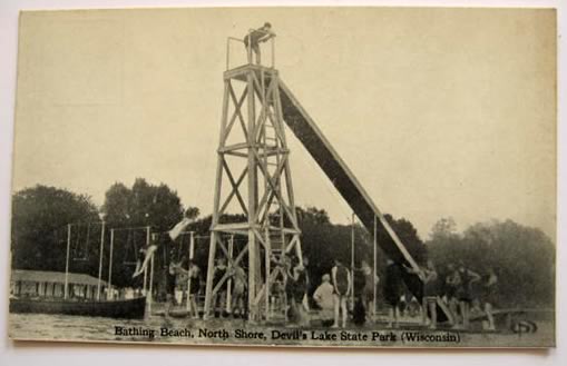Bathing Beach Postcard ~ Devil's Lake State Park, Wisconsin