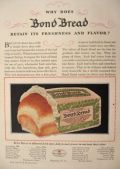 1928 Bond Bread Ad ~ Freshness & Flavor
