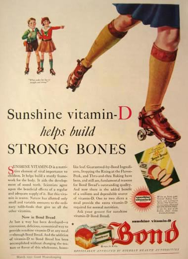 1932 Bond Bread Ad ~ Vintage Roller Skates