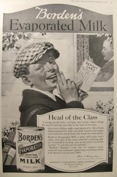 1918 Borden's Evaporated Milk Ad ~ Norman Rockwell