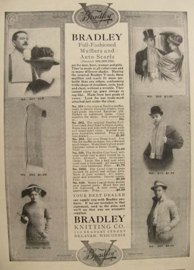 1900's Bradley Mufflers & Auto Scarfs Ad