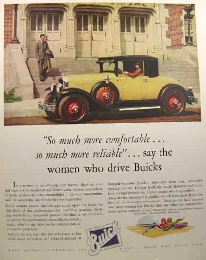 1929 Buick Photo Ad ~ More Comfortable
