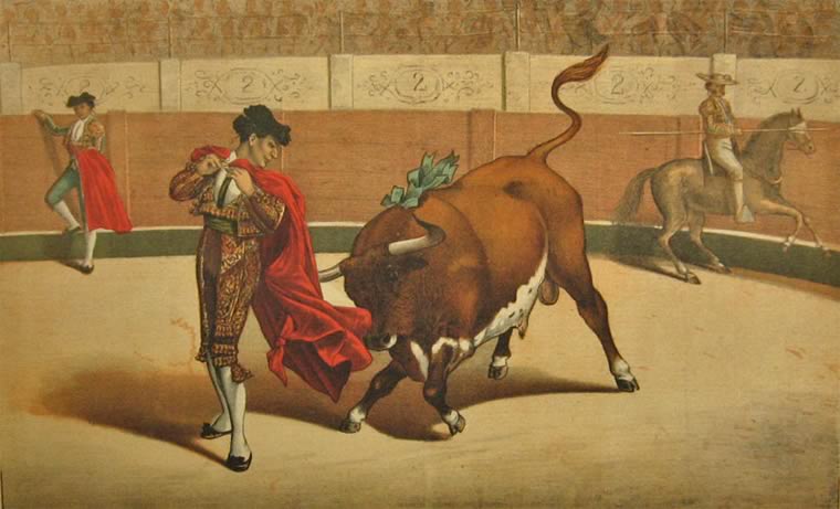 La Lidia Antique Bullfighting Print