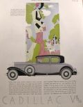 1931 Cadillac Ad ~ V-12 Coupe ~ Leon Benigni Deco Art