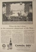 1928 Canada Dry Ginger Ale Ad ~ Jasper Park Lodge