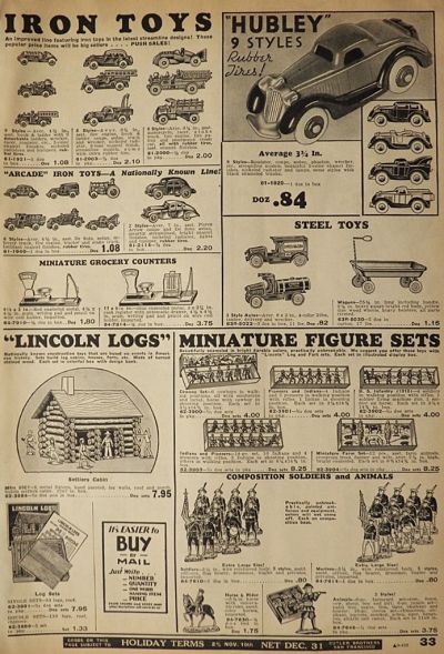 vintage arcade cast iron toys catalog