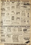 1934 Vintage Toys & Novelties Ad ~ Pon Pon Boat, Dick Tracy, etc.