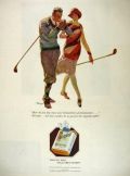 1928 Chesterfield Ad ~ Vintage Golfers ~ Saul Tepper