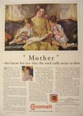 1928 Cocomalt Ad ~ Mother Reads to Children