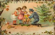 Cohen & Bro. Shoe Store Trade Card ~ Children with Toys