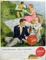 1949 Coca Cola Ad ~ Vintage Coke Cooler, Picnic