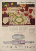 1929 Community Plate Ad ~ Bird of Paradise Design