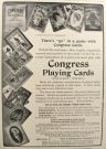 1906 Antique Congress Playing Cards Ad