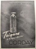 1939 Corday Tzigane Perfume Ad