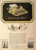 1928 L.C. Smith Corona Typewriter Ad ~ Cream Color