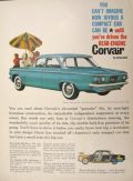 1959 Chevy Corvair Ad ~ Rear Engine
