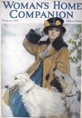 1918 Woman's Home Companion Cover ~ Woman with Borzoi Hounds