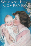 1918 Woman's Home Companion Cover ~ Mom Kisses Baby ~ Katharine Wireman