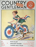 1934 Country Gentleman Cover ~ Patriotic Girl on Bike