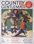 1934 Country Gentleman Cover ~ Fishermen Ogle Boys Huge Fish