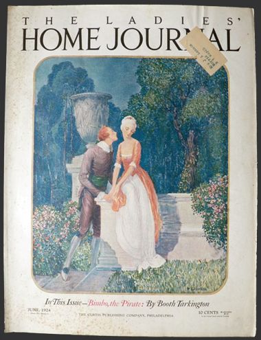 1924 Ladies Home Journal Cover ~ Edwardian Couple in Garden