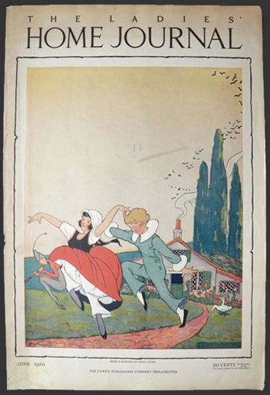 1920 Ladies Home Journal Cover ~ Children Skip Along Behind Pied Piper