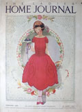 1922 Ladies Home Journal Cover ~ Darling Young Woman in Red