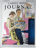 1929 Ladies Home Journal Cover ~ Couple Makes Turkey Dinner