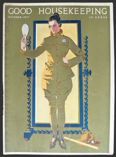 1917 Good Housekeeping Cover ~ Coles Phillips ~ Policewoman