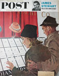 1961 Saturday Evening Post Cover ~ Couple Shops For Diamond RIngs