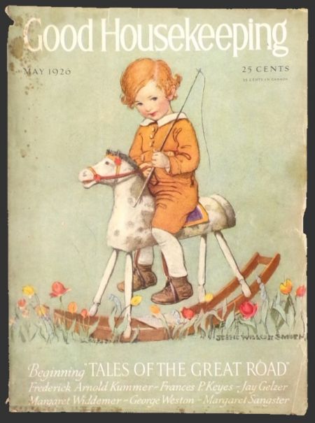 1926 Good Housekeeping Cover ~ Jessie Willcox Smith ~ Child on Rocking Horse