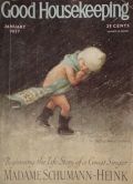 1927 Good Housekeeping Cover ~ Jessie Willcox Smith ~ New Year Baby in Storm
