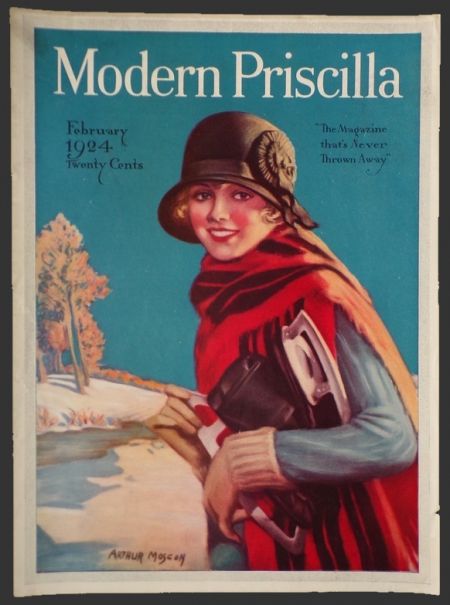 1924 Modern Priscilla Cover ~ Woman with Ice Skates