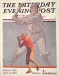 1932 Saturday Evening Post Cover ~ Baseball Player Art