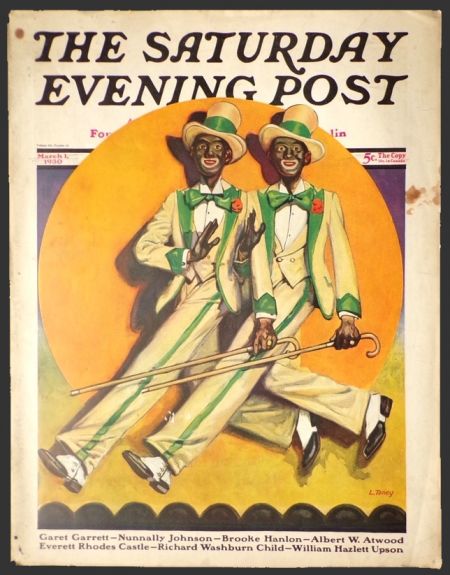 1930 Saturday Evening Post Cover ~ Minstrels in Blackface