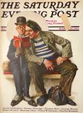 1927 Saturday Evening Post Cover ~ Norman Rockwell ~ Plot Thickens