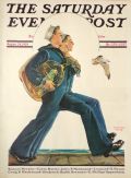 1929 Saturday Evening Post Cover ~ Sailors with Parrot