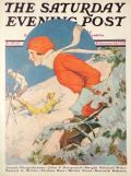 1931 Saturday Evening Post Cover ~ People Skiing